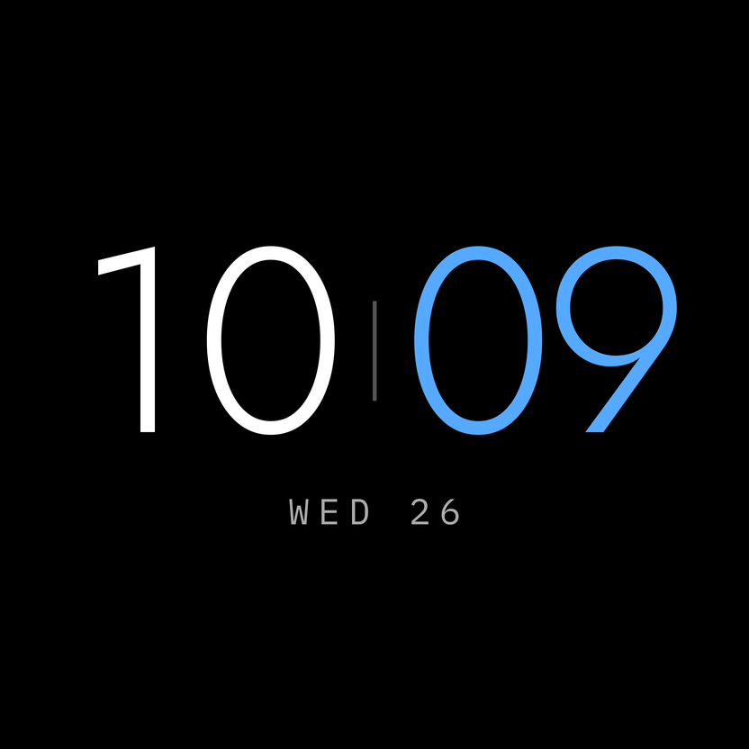 Aurora watch face, resting state